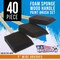 2 inch Foam Sponge Wood Handle Paint Brush Set (Value Pack of 40) - Lightweight, durable and great for Acrylics, Stains, Varnishes, Crafts, Art